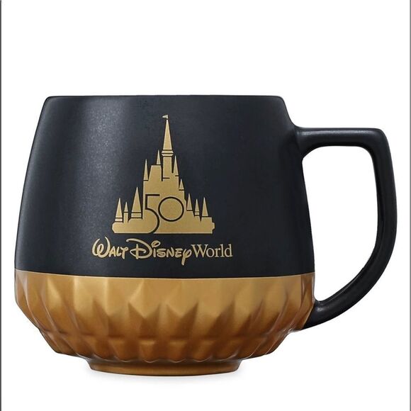 WDW 50th Anniversary Gold Starbucks Mug - Picture 1 of 4